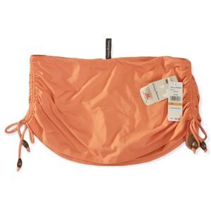 NWT Tommy Bahama Women's Shirred Ruched Skirted Hipster Bikini in Orange | S
